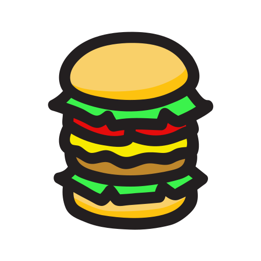 Big mac, burger icon